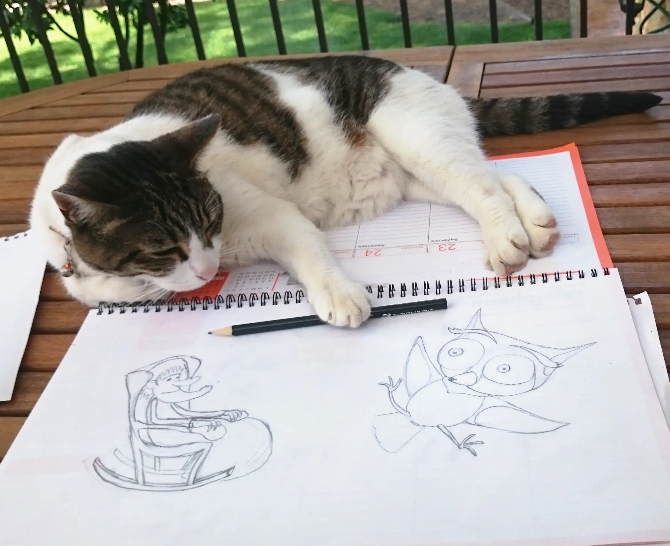 Pancho y boceto